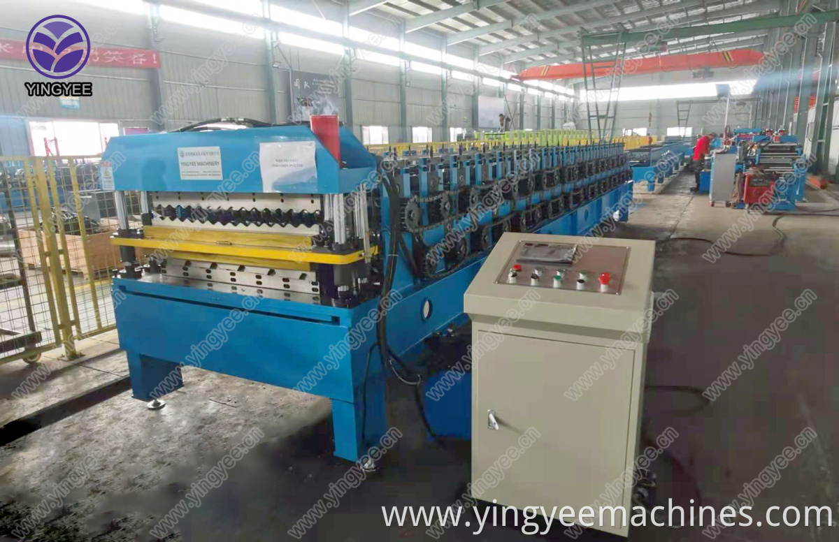 Pakistan popular double layer roof sheet machine/ yingyee machinery double deck roll forming machine